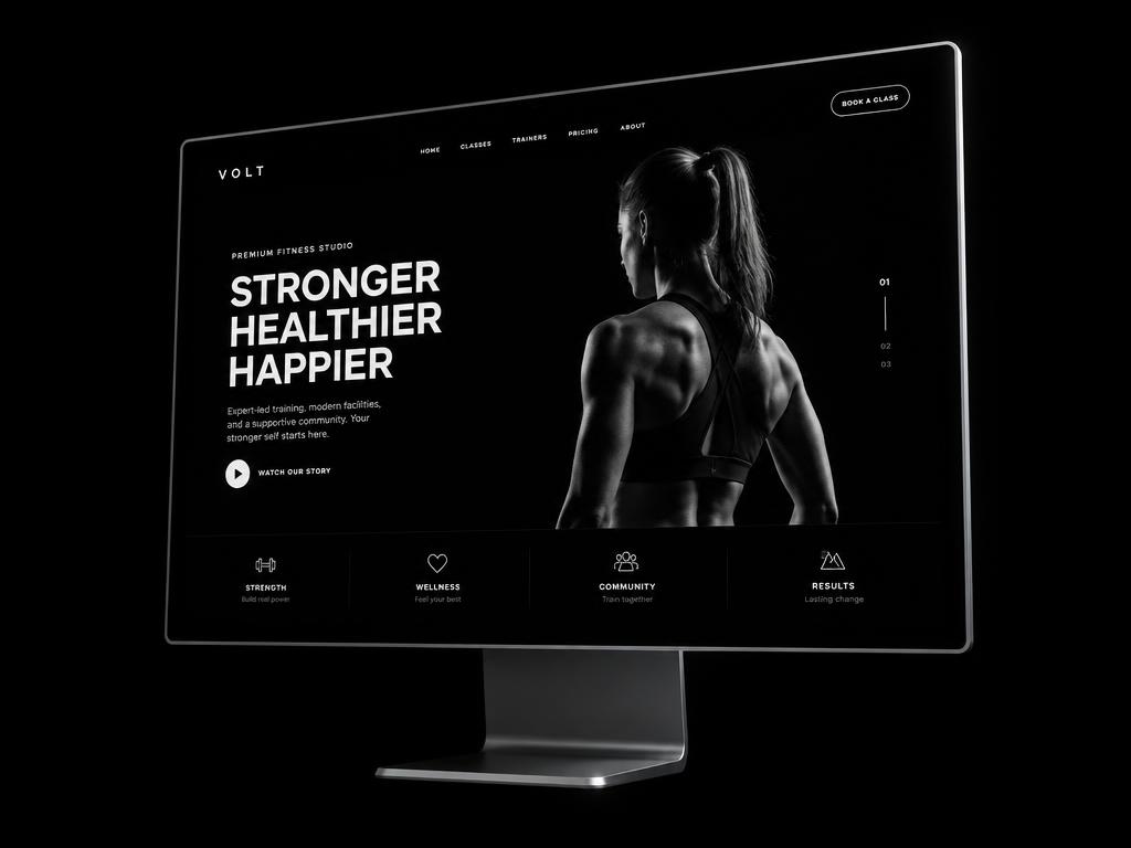 Volt Fitness Studio website design example
