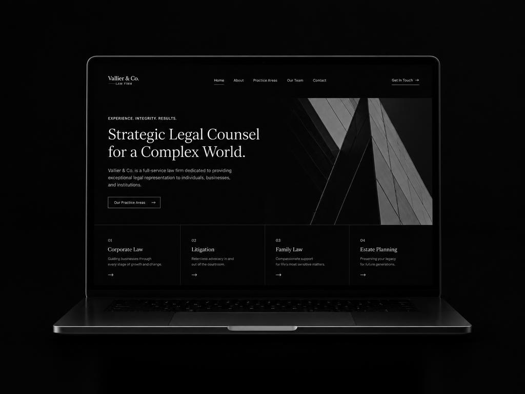 Vallier & Co. website design example